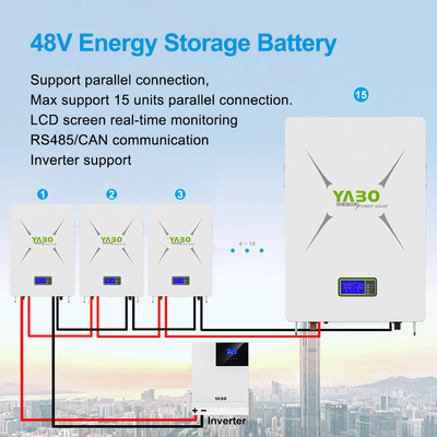 10kwh 51.2v 200ah Lifepo4 리튬 배터리 태양 에너지 저장 시스템 딥 사이클 Diy