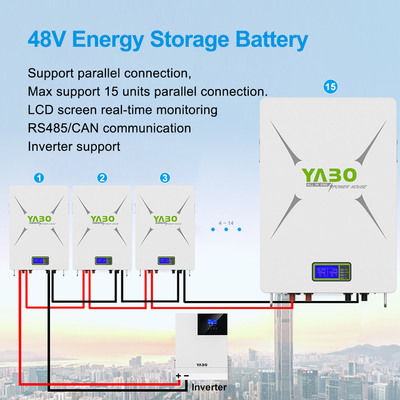 태양 Lifepo4 배터리 파워월 5kwh 10kwh 휴대용 수송 48v 200ah