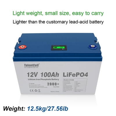 Lifepo4 골프 배터리 태양 RV 충전식 100ah 12v 리튬 lifepo4 배터리