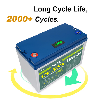 100 Ah Lifepo4 12 볼트 딥 사이클 배터리 리튬 2000 사이클은 젤을 대체합니다