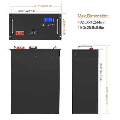 48v 리튬 인산염 건전지 Lifepo4 Bms 48v는 납축 태양계를 대체합니다