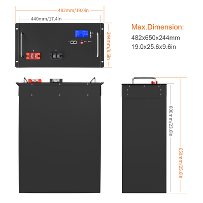 Diy 48v Lifepo4 배터리 200ah 51.2V 120Ah 리튬 태양 에너지 저장 장치