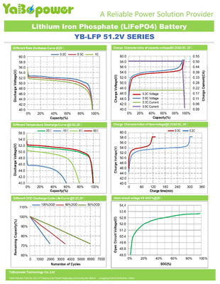 인버터용 51.2V 48v 100ah Lifepo4 배터리 팩