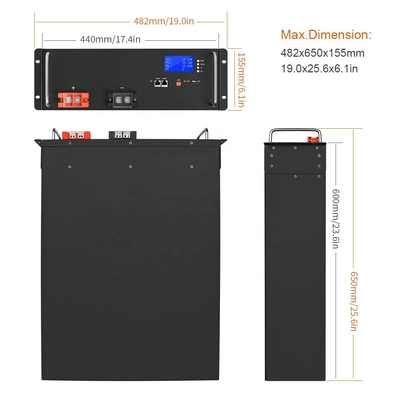 Diy 파워월 Lifepo4 가정용 배터리 BMS 48V 100Ah 200Ah 400Ah