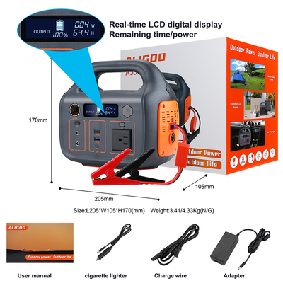 가정 110v 220v 캠핑 태양열 발전기 300W 야외 휴대용 발전소 자동차 시작