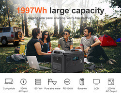 Ups 리튬 휴대용 발전소 Lifepo4 태양열 2000W 1000와트 양방향 빠른