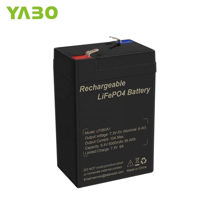 6.4V 4.5Ah 6v 5Ah 딥 사이클 LiFePO4 배터리 충전식 조명