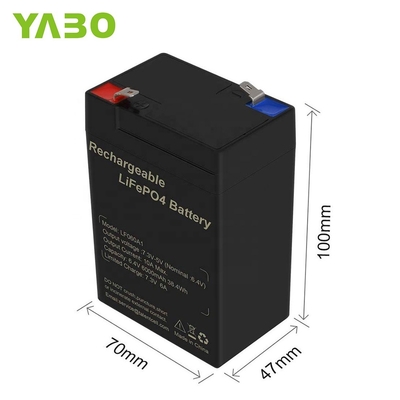 장난감 자전거 헤드라이트 범퍼 차를 위한 6Ah 6V Lifepo4 깊은 주기 리튬 전지