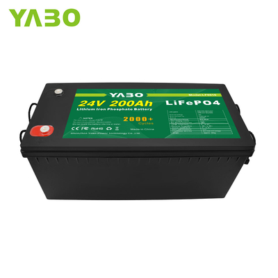 2000 주기 생활 24V Lifepo4 배터리 셀 태양 리튬 인산염 철 배터리 200Ah
