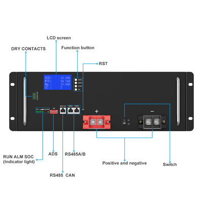 RV 보트 마린 솔라 48V 100Ah LiFePO4 스마트 BMS LiFePO4 배터리 LCD 전압 디스플레이 48V 배터리 10KW LiFePO4