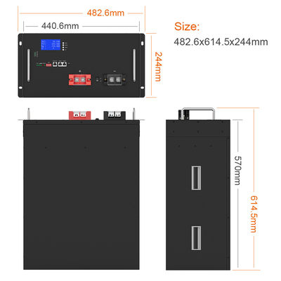 태양계를 위한 딥 사이클 LiFePO4 리튬 배터리 50Ah 100Ah 150Ah 48V 200Ah